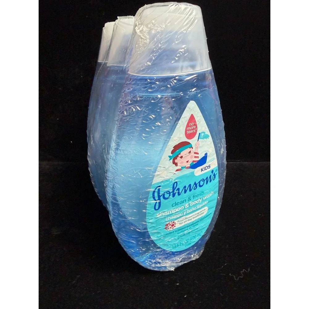 Johnsons Kids Clean & Fresh Shampoo & Body Wash 13.6 fl oz 3 Pack No More Tears